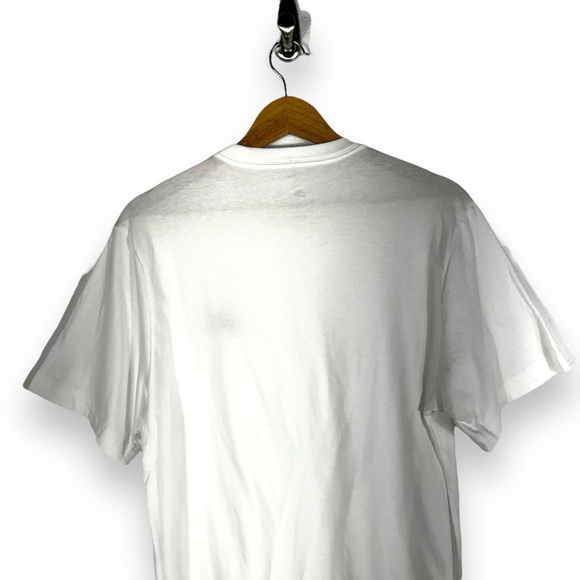 Nike Sportswear Club Men's Embroidered Spellout T-Shirt, White/Black, Size Large - Picture 7 of 8